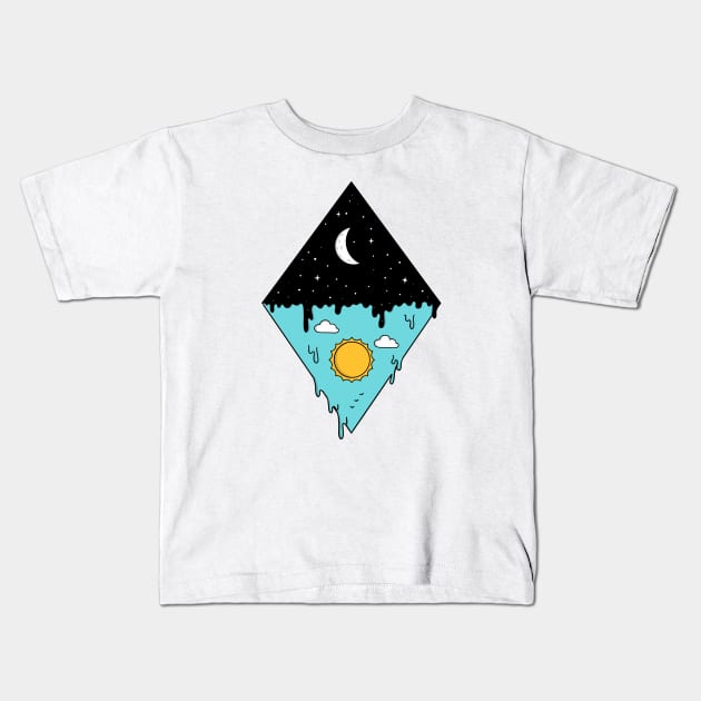 Day and Night Kids T-Shirt by coffeeman